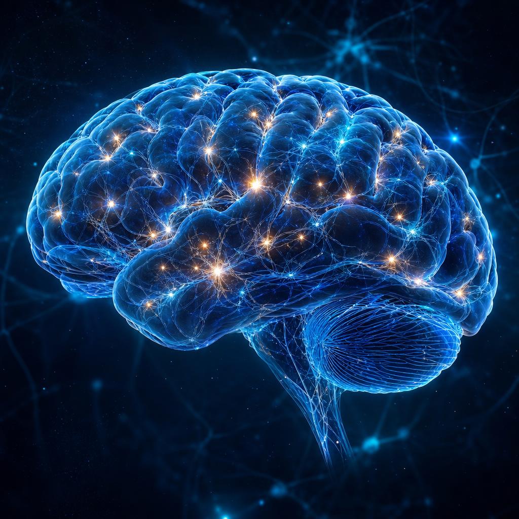Blue-toned editorial image for neuropsychological assessment